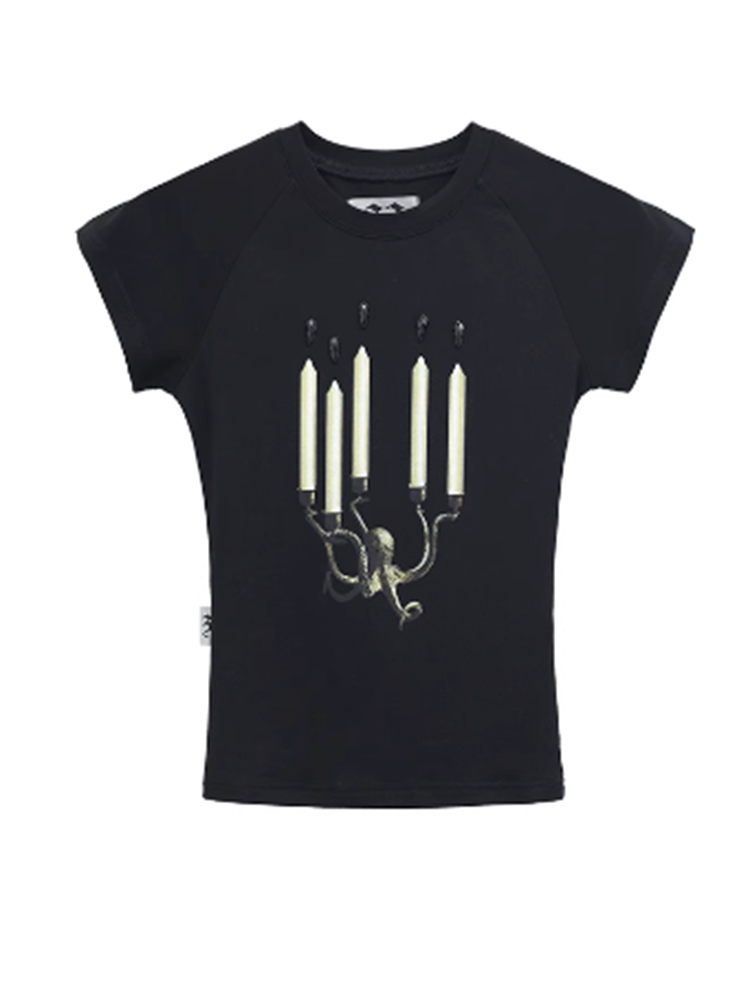 キャンドルプリントTシャツ