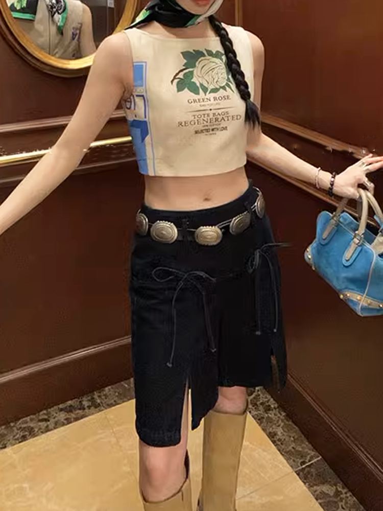 ツイルデニムショートパンツ