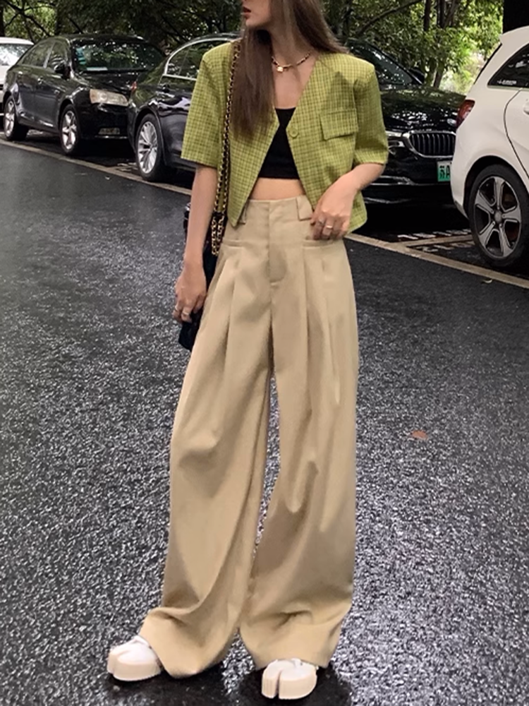 ツータックワイドレッグパンツ