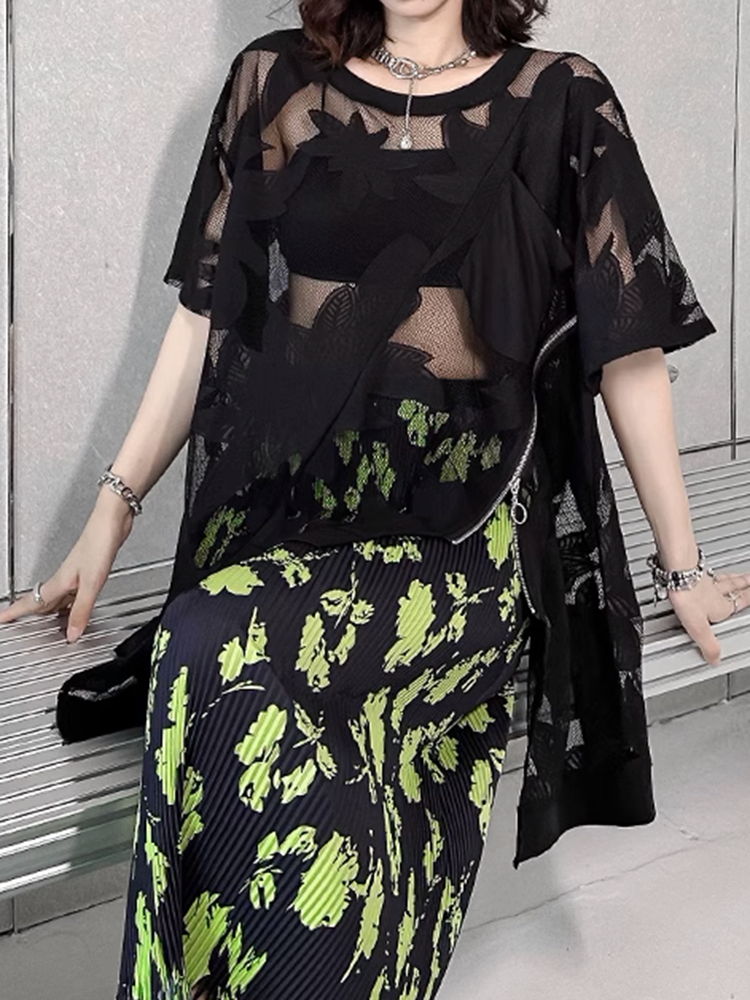 アシンメトリーシアートップス