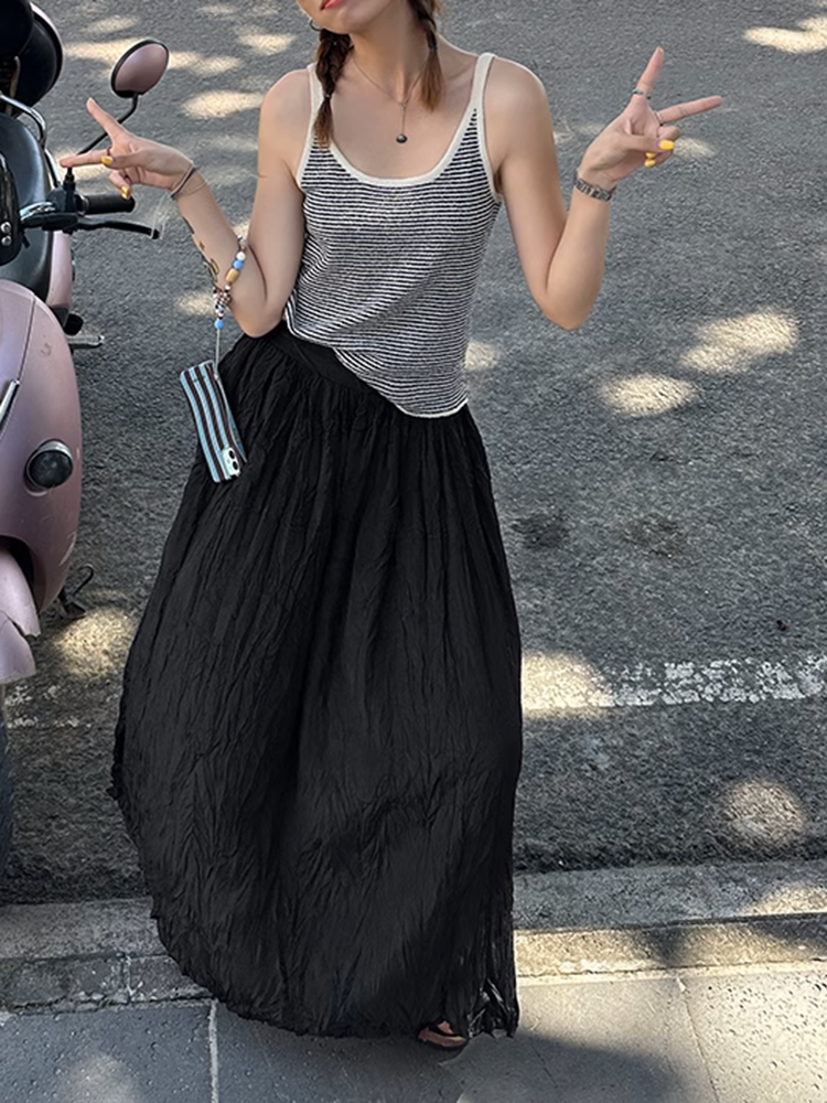 リンクルロングスカート