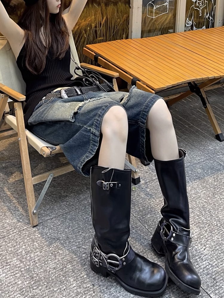 ウォッシュドダメージハーフデニムパンツ