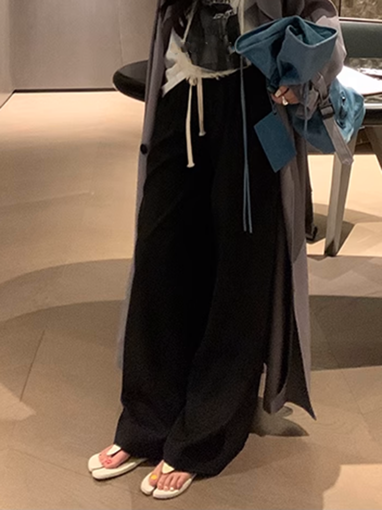 ウエストストレッチワイドレッグパンツ