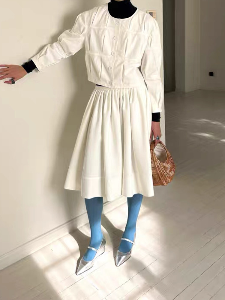パフスリーブショートシャツジャケット