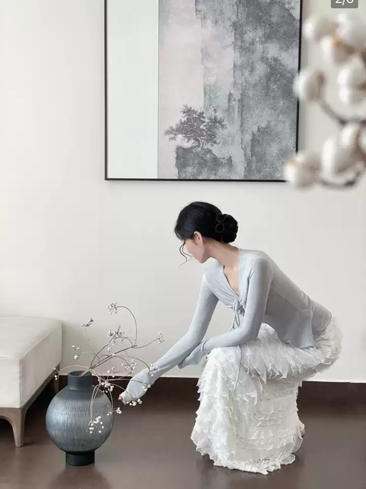 カットフリルロングスカート