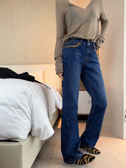 レトロリベットデニムパンツ