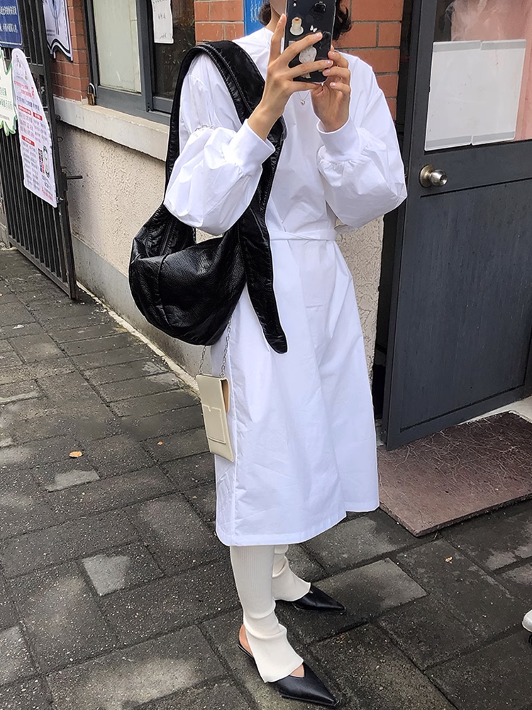 ホワイトストラップドレス【ワンピース・シャツ】