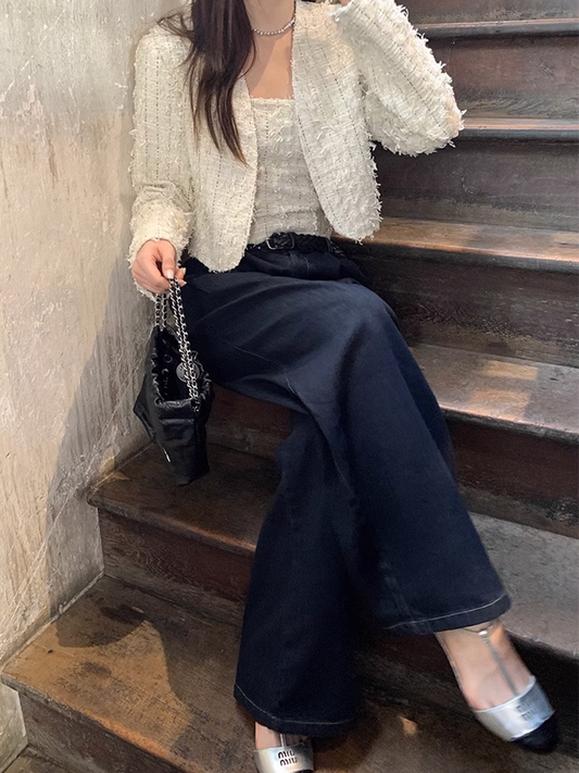 ピアシェイプストレートジーンズ