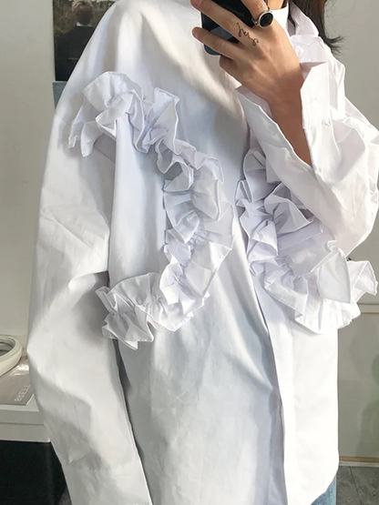 フロントフリルシャツ