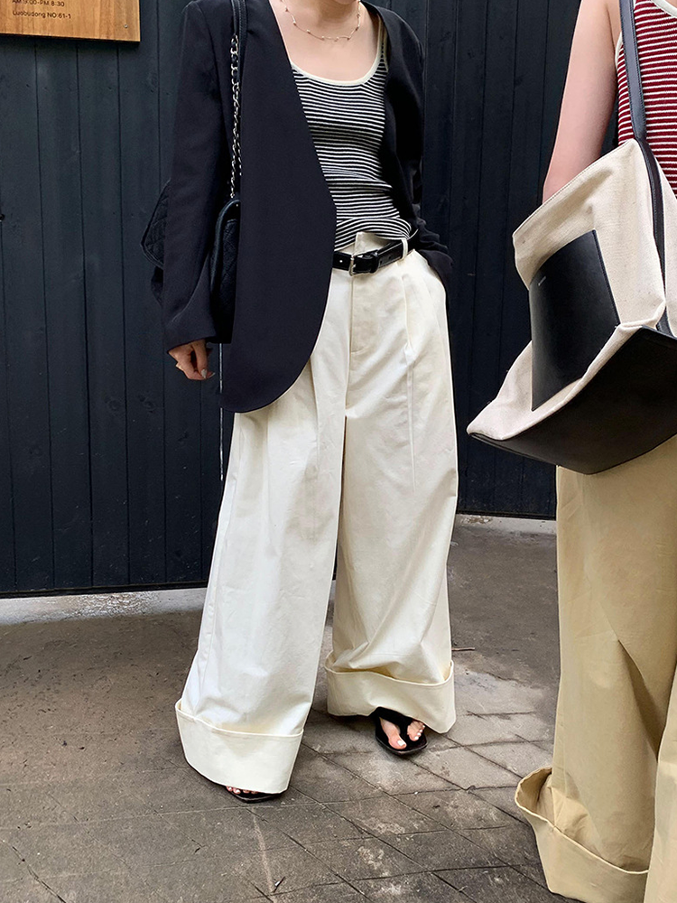 uenui ロールアップ ワイドパンツ ROLL-UP WIDE PANTS